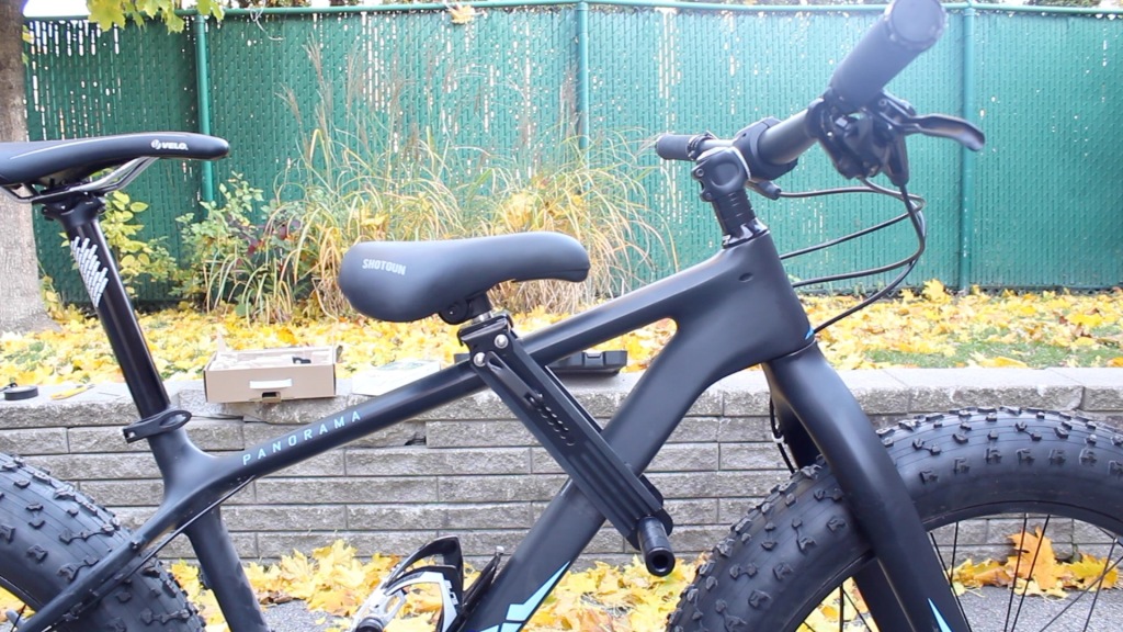 Shotgun – un banc de vélo de montagne / fat bike pour enfants
